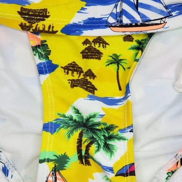 x new Swimsuit Bikini Bottom Ties Strings Ruched OP Jrs XL 15 17 Adjustable NWT - Picture 10 of 10